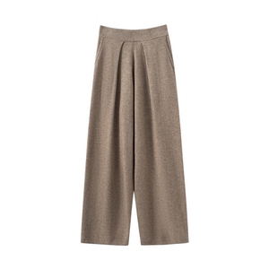 2025秋冬百搭时尚简约压褶阔腿裤舒适简约图片