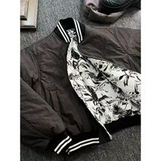 1506/QS60240/P94褶皱肌理双面穿棒球服，女装职业装，星座1506