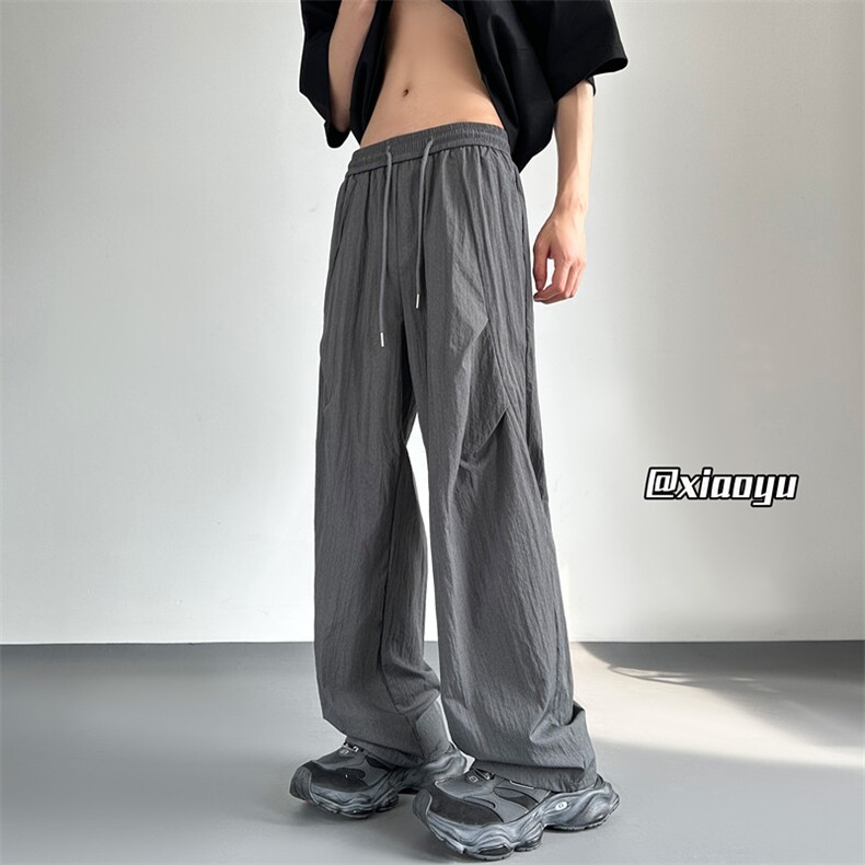 XZ616夏季新款伞兵裤褶皱设计感冰丝速干休闲裤TY2488特P28控58,男装休闲裤,星座512A（原616）