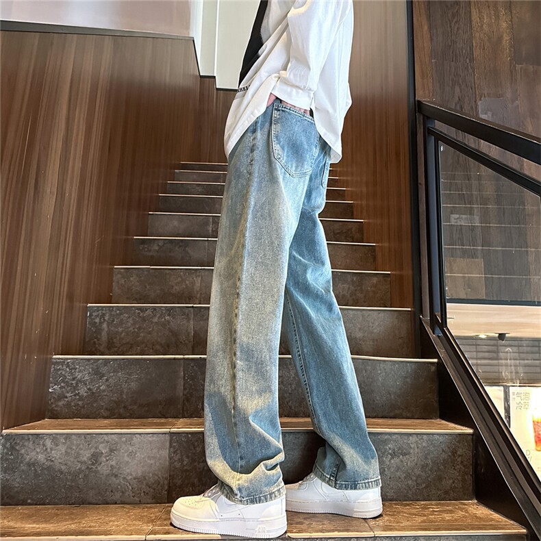 k1039-p45-控68M-5XL大码宽松显瘦港风高阶宽松牛仔裤,男装牛仔裤,星座116