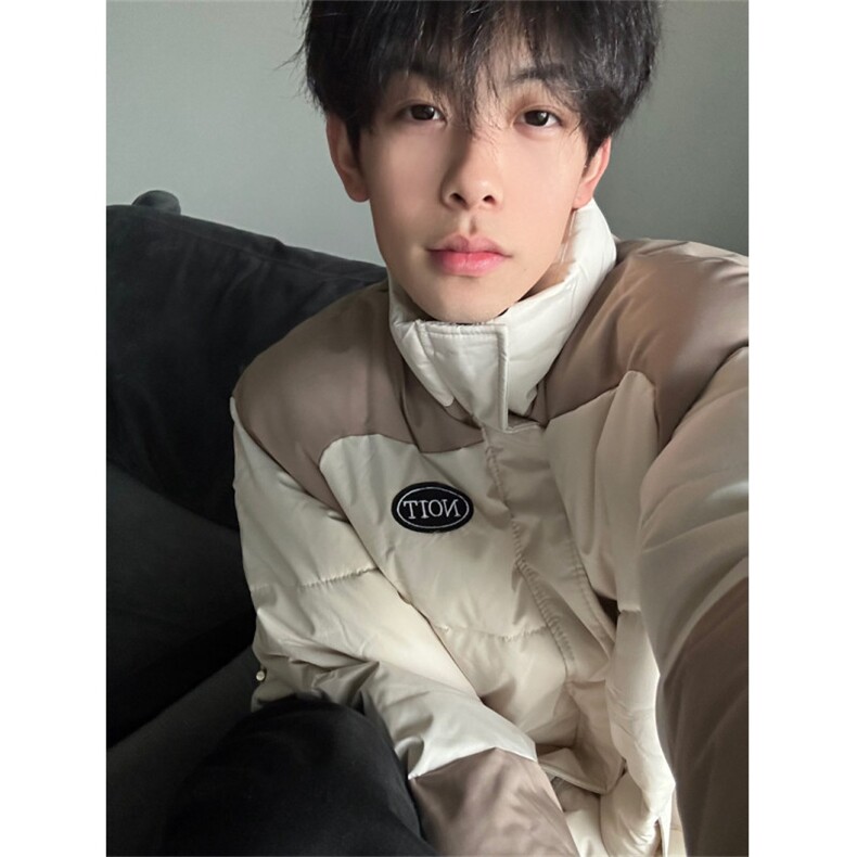 A293-P98冬季立领棉服外套面包服情侣男女胸标棉衣上衣,男装棉衣,星座911