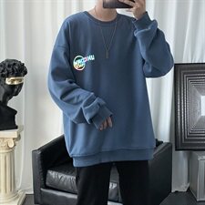 20秋装情侣新款夜光反光百搭圆领卫衣宽松潮大码男WY2025-P45，男装卫衣，电商A009A（原A058A）