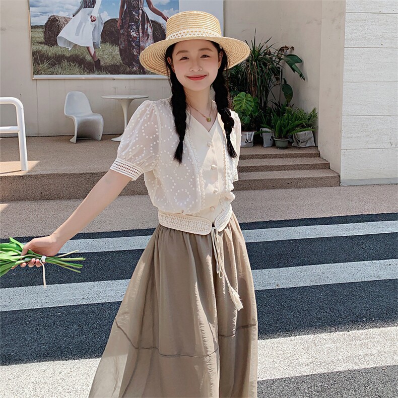 现货！数据好可主推甜美温柔风两件套套裙女,女装套装/套裙,辉之琳