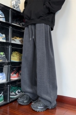 雪尼尔420g高克重人字纹时尚纹理感宽松休闲裤男K5779-特P45控88，男装休闲裤，电商A001