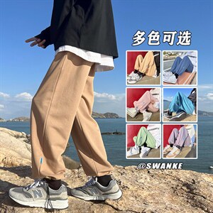 春季新款！ 港风多色宽松束脚抽绳休闲裤子313A-1-NK23-P35控价48图片