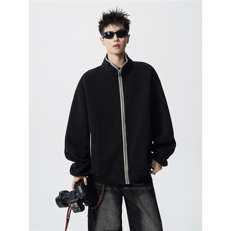 可二开卫衣立领开衫拉链设计M-5XL大码卫衣夹克男WT78122P65控108，男装夹克，星座227-7