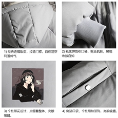 MY16122-P100加厚加绒连帽衣男大码服男面包服男网格挂拍，男装棉衣，电商A040A