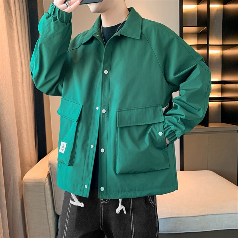 外套男2024新款春秋上衣潮牌痞帅青少年夹克JK178-P75图片