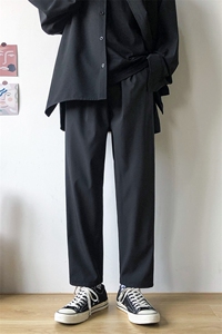 抖音直播2026春夏直筒裤韩版休闲裤男纯色百搭长裤子K606P20图片