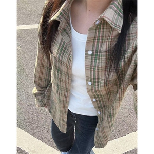 美式高街潮牌休闲上衣潮流宽松衬衫A086-CS2214-P30图片