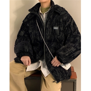 学院风冬装新款连帽加厚棉服外套潮大码学生棉袄外套 D230-P138图片