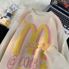 条纹毛衣日系慵懒复古男士针织衫秋冬季新款外套高级感线衣服，男装针织衫/毛衣，星座716-2