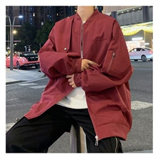 美式棒球服外套男士秋季新款高街痞帅青少年飞行员夹克J658-P65，男装夹克，星座1001-1