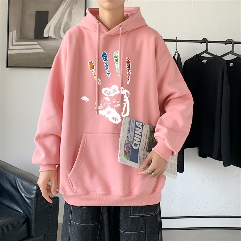 L2461P48新款2023秋冬连帽卫衣男大码运动帽衫宽松薄外套,男装卫衣,星座510A-1
