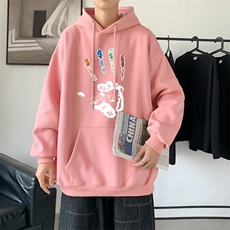 L2461P48新款2023秋冬连帽卫衣男大码运动帽衫宽松薄外套，男装卫衣，星座510A-1