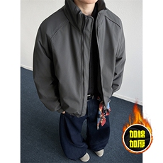 现货美式高街休闲棉衣夹克三防立领纯色户外工装加厚棉服外套，男装夹克，电商A486