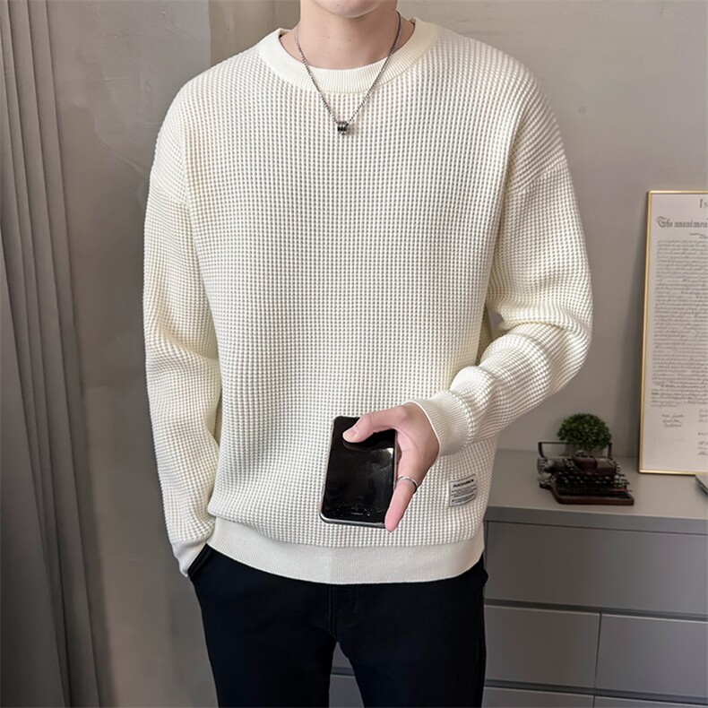 M-2XLB353MY909P80白店主风宽松秋冬男士潮版针织衫套头毛体,男装针织衫/毛衣,电商B353