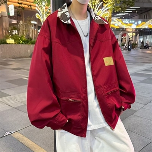美式工装底特律夹克外套男女春秋季2024新款宽松休闲上衣3J21/P65图片