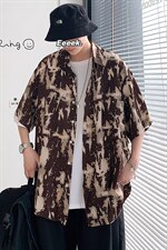 2024夏季新款防晒男士短袖衬衣休闲衬衫A158-CS611-P45，男装衬衫，电商A158-1