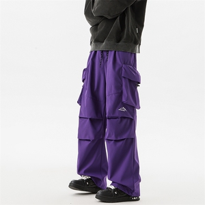 8XL-M刺绣冲锋裤男款大码春秋户外机能登山裤直筒阔腿裤KZ020P50图片