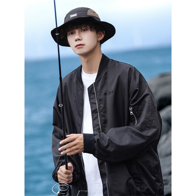纯色刺绣夹克防水棒球服外套X1213-DY148-P75,男装夹克,星座1213