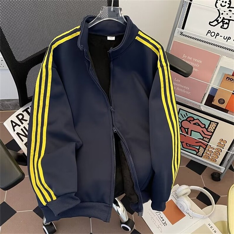 加绒文艺日系拉链开衫卫衣男EG125P56,男装卫衣,星座1116-2