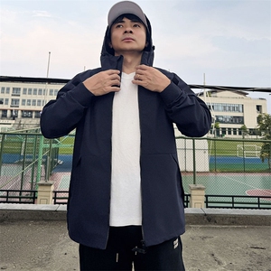 Y009拼接撞色连帽男女休闲大码团队冲锋衣户外旅游运动薄夹克潮男图片