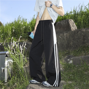 D205 裤子男款夏季薄款休闲卫裤百搭垂感透气长裤 特P40图片