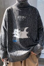 ！冬季加厚高领毛衣男潮流百搭印花针织衫毛线衣GM602P55，男装针织衫/毛衣，电商B220