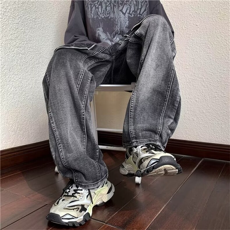 牛仔裤男秋季潮大码休闲裤子高街T298P60,男装牛仔裤,星座1116-2