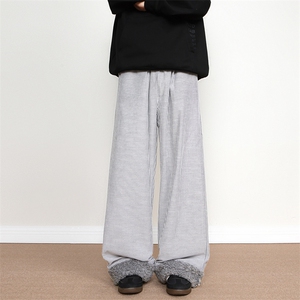 8XL-M加厚羊羔毛棉裤特大码宽松休闲裤保暖直筒阔腿裤KZ1939/P68图片