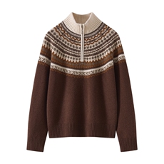 2025年秋季时尚百搭通勤简约休闲半拉链套衫,女装羊绒衫,泓仟羊绒, 2025年秋季时尚百搭通勤简约休闲半拉链套衫,女装羊绒衫,泓仟羊绒,