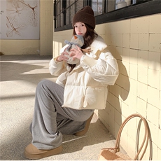 水衣源2319款短款大翻领加厚时尚羽绒服冬季保暖外套女，女装羽绒服，水衣源