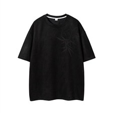 1竹竹高升烧花麂皮绒大码M-5XL短袖T恤JDT77787特P25块供抖音视频，男装T恤，星座226-2