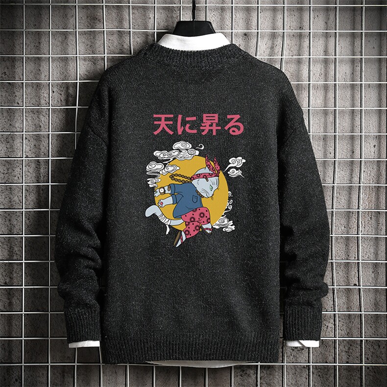 M19012-P45加绒款-P65加厚加绒毛衣男大码毛线衣男针织衫网格,男装针织衫/毛衣,电商A040A