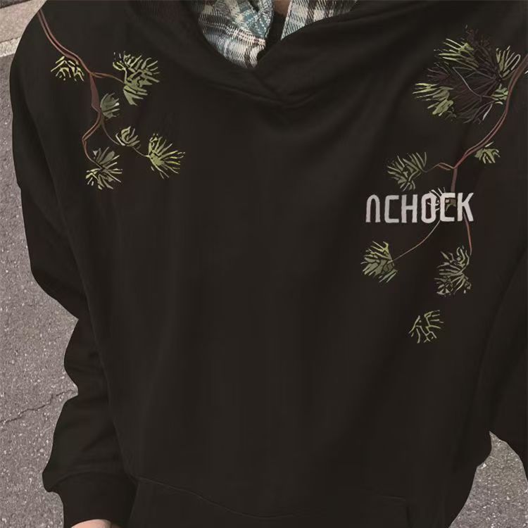 5413-P48美式复古刺绣百搭重工设计感连帽卫衣外套,女装卫衣/绒衫,星座617A-2
