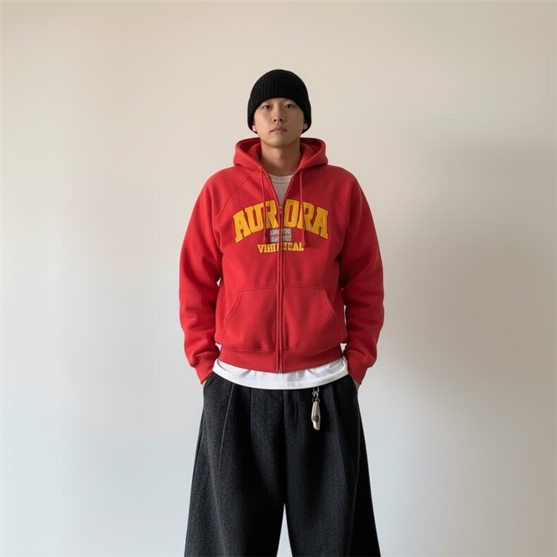 2025街头风字母印花连帽卫衣男重磅抗起球拉链开衫外套,女装短外套,星座410-6（原星座1304-1）