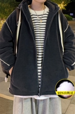 冬装青少年加厚羊羔绒连帽外套时尚羽绒服男女8153-P195控价268，男装羽绒服，电商A441-1