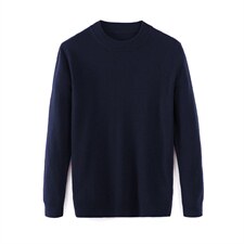 M21MRH006限价799元男士冬季新款长袖圆领纯山羊绒针织衫休闲P500，男装针织衫/毛衣，电商B360