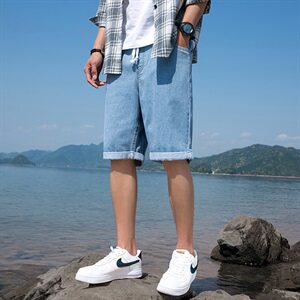 2021夏季新款牛仔短裤男薄款男士牛仔五分裤潮流DS794T图片