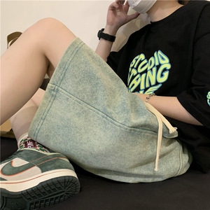2025春夏新款水洗蜡染纯棉短裤宽松 M~5XL XZ604-DK101-P45控58图片