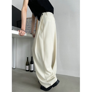 垂感阔腿西装裤cleanfit高级感直筒休闲长裤504-K868-P40控68图片