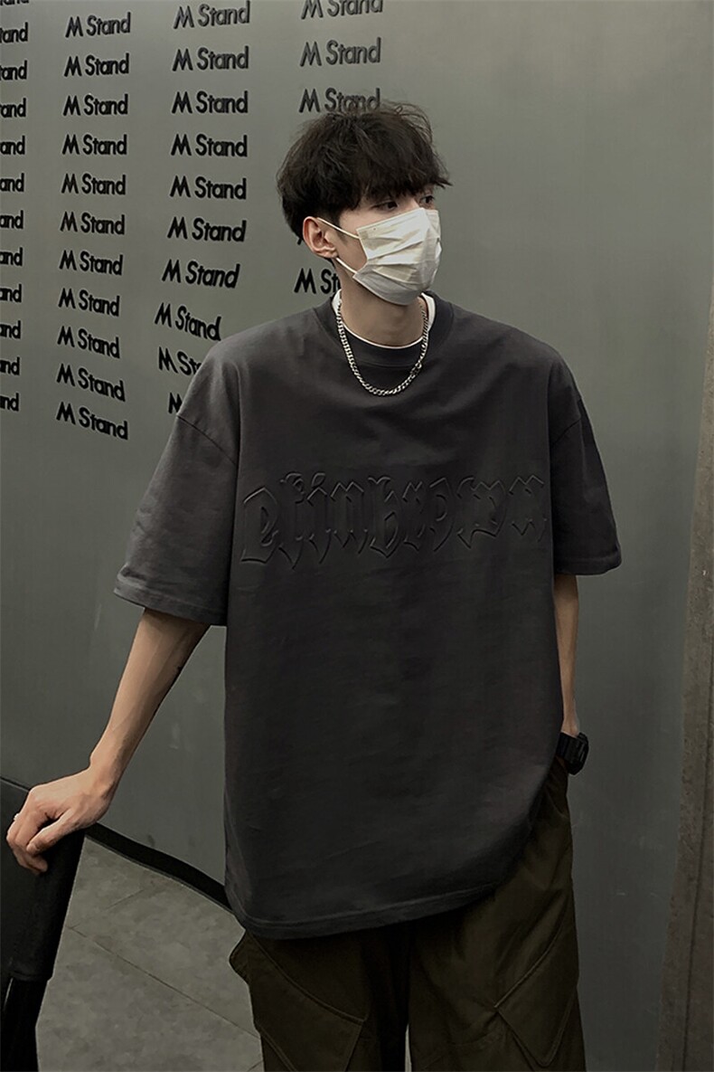 港风钢印字母潮短袖T恤男DT77775P25块特价控48：供抖音视频,男装T恤,星座227-7