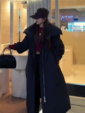 2025时尚百搭通勤简约休闲过膝大被子羽绒服，女装羽绒服，牛米欧羽绒服工厂店