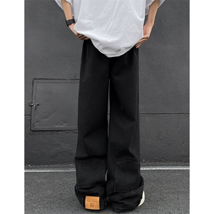 8XL-M特大码牛仔裤男美式高街裤子欧美复古倒装牛仔裤小众K968P50图片