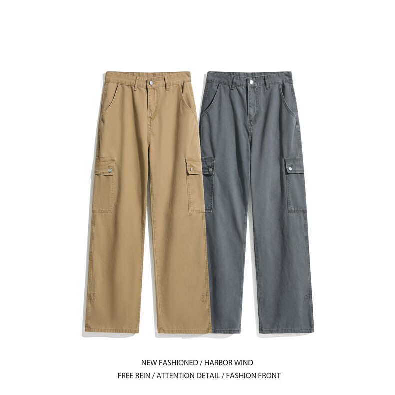 2025春季新款美式复古水洗做旧宽松休闲工装裤B315-K849-p75控98,男装休闲裤,电商B315