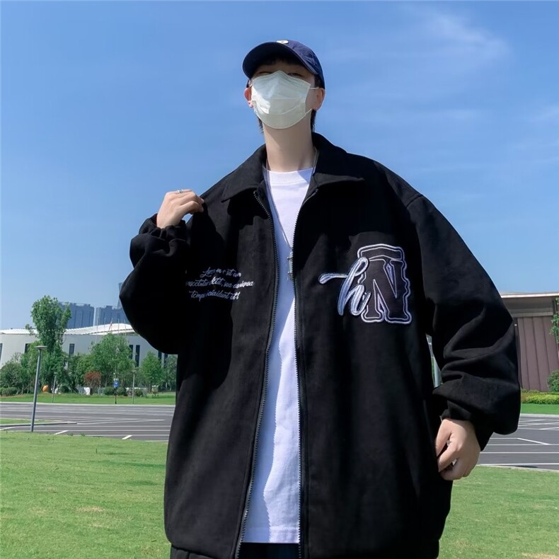 美式复古高街刺绣鹿皮绒棒球服男街头痞帅ins潮全刺绣W1145P75,男装夹克,星座1116-2