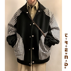 毛呢夹克男外套男小香风棒球服男加厚G500-P105加绒P125暖光A，男装夹克，星座401