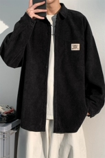 衬衫男秋季新款港风大码宽松灯芯绒长袖衬衣CS025-P38(现货），男装衬衫，星座214-3