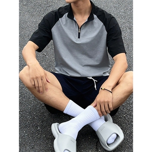 2026夏季新款轻薄迪桑棉撞色短袖T恤男DT4514特P20建议零售价48